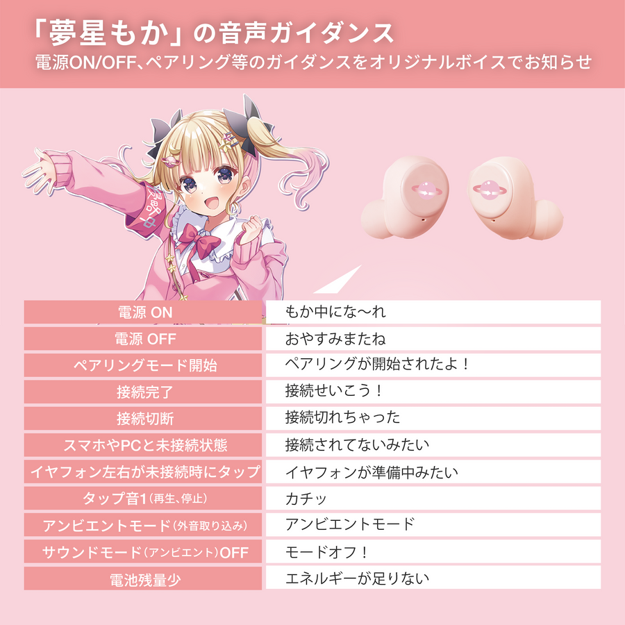 【在庫あり】夢星もか Zeeny Lights コラボレーションイヤフォン